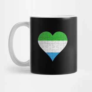 Sierra Leonean Jigsaw Puzzle Heart Design - Gift for Sierra Leonean With Sierra Leone Roots Mug